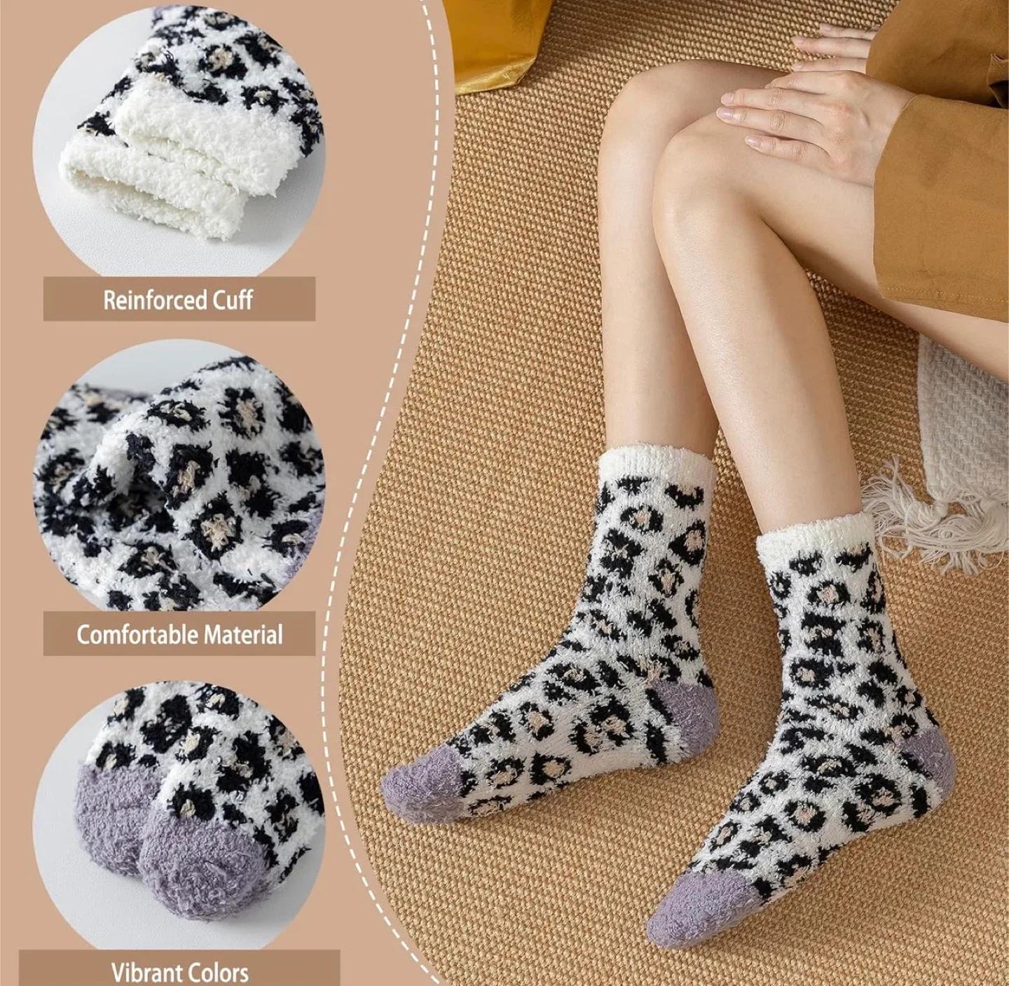 Fuzzy Socks - Women's, Assorted Colors & Patterns image indicator(5)