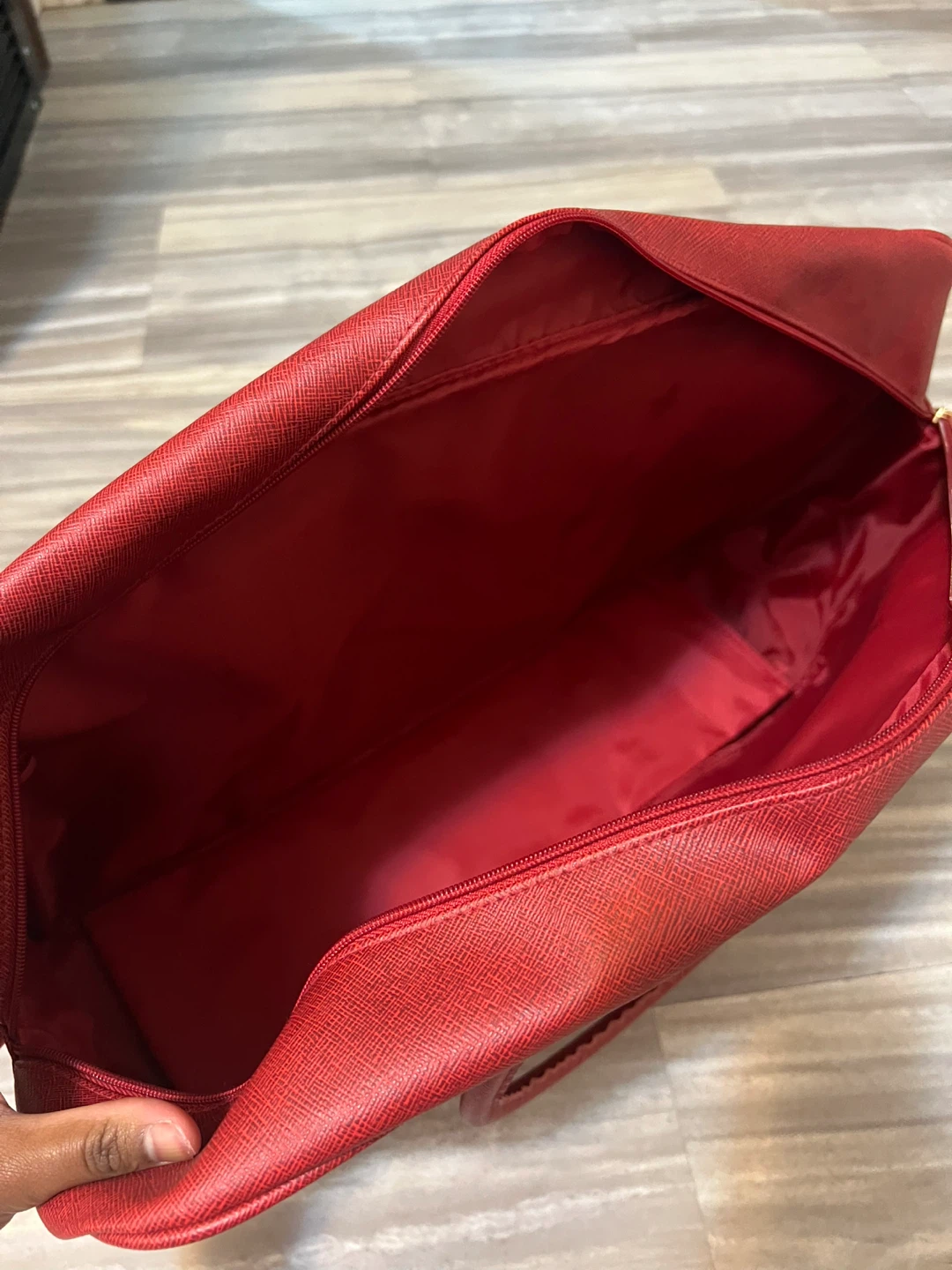 Red leather bag - photo 3