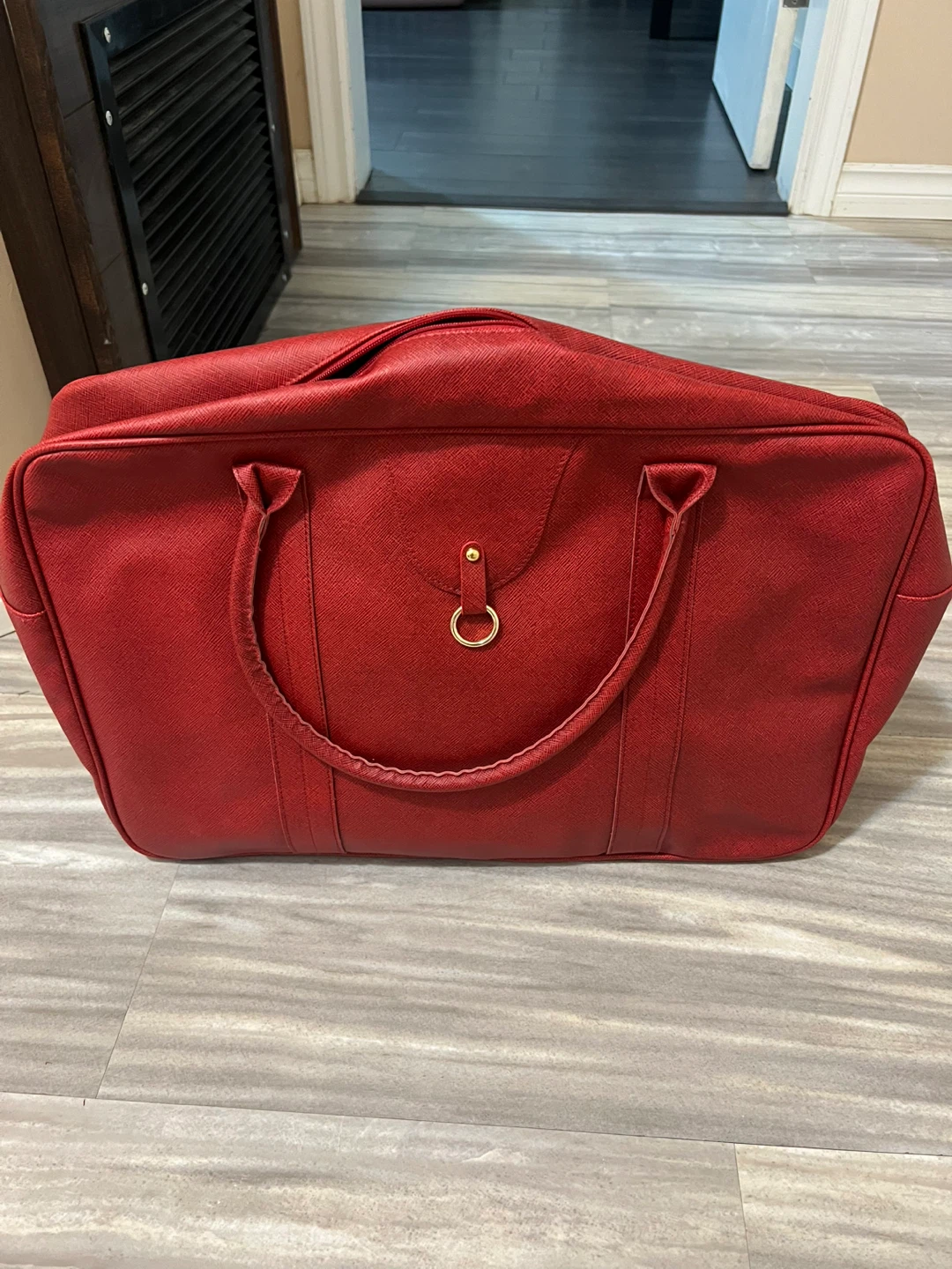 Red leather bag