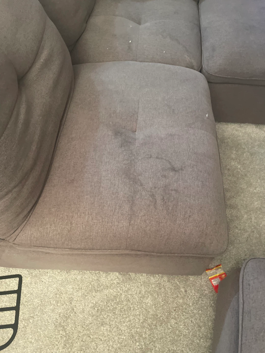 Grey Sectional Sofa with Ottoman - photo 4