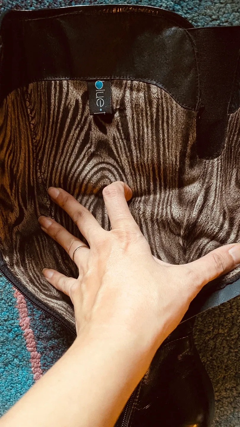 Blue by Betsey Johnson Black Boots - Size 8 image indicator(3)