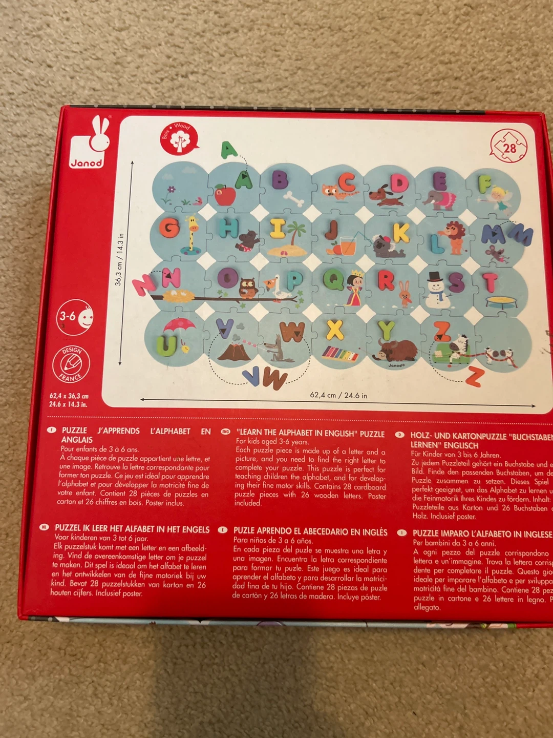 Janod Learn the Alphabet Puzzle - photo 2