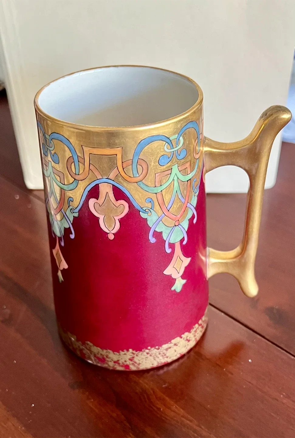 Rare Willets Belleek Gold Celtic Stein/Mug