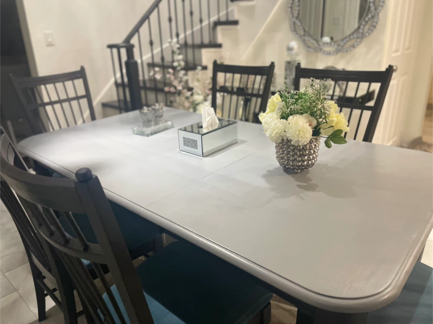 Dining Table with 6 Chairs - 72" x 40" x 36"