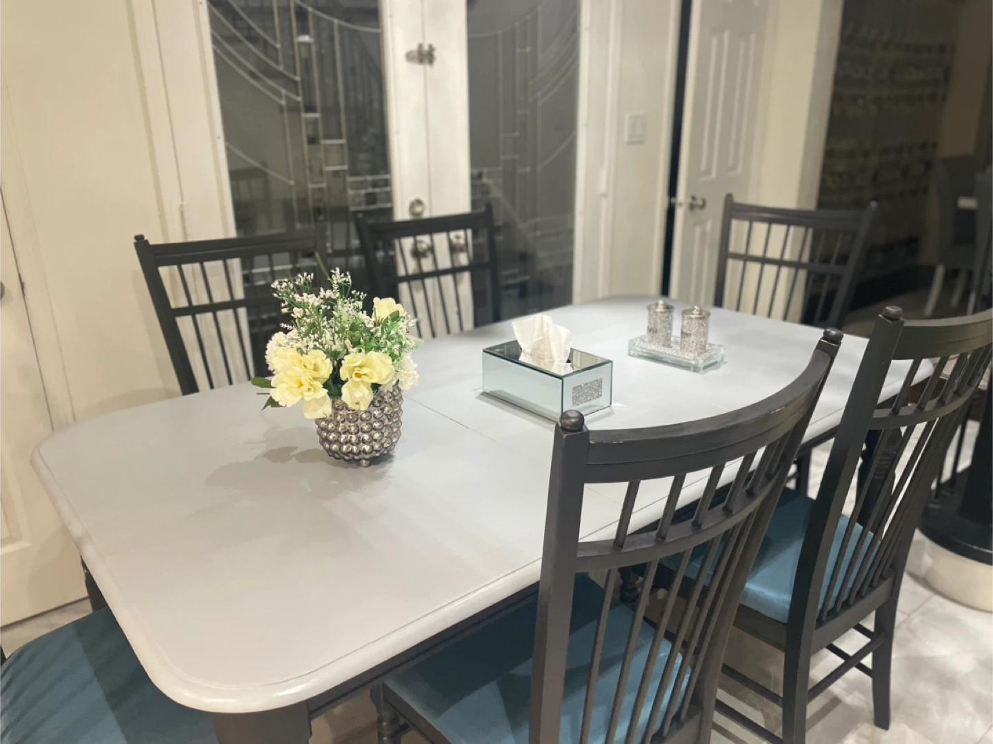 Dining Table with 6 Chairs - 72" x 40" x 36" - photo 3