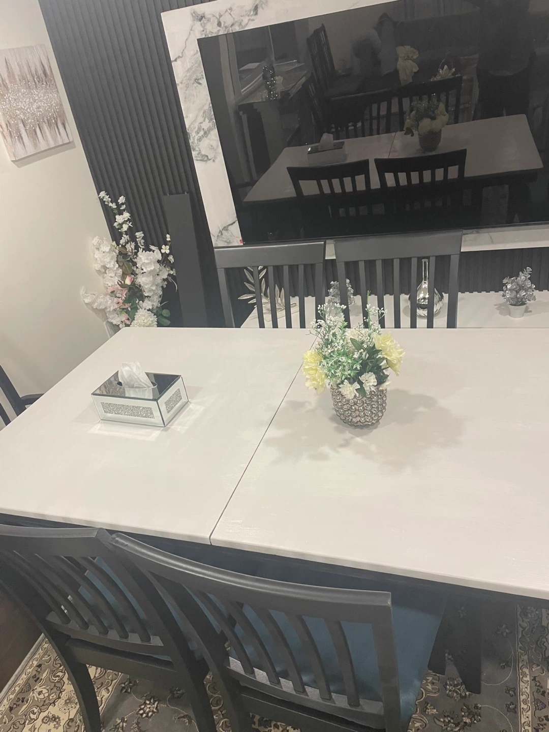 Dining Table with 6 Chairs - 73" x 42"