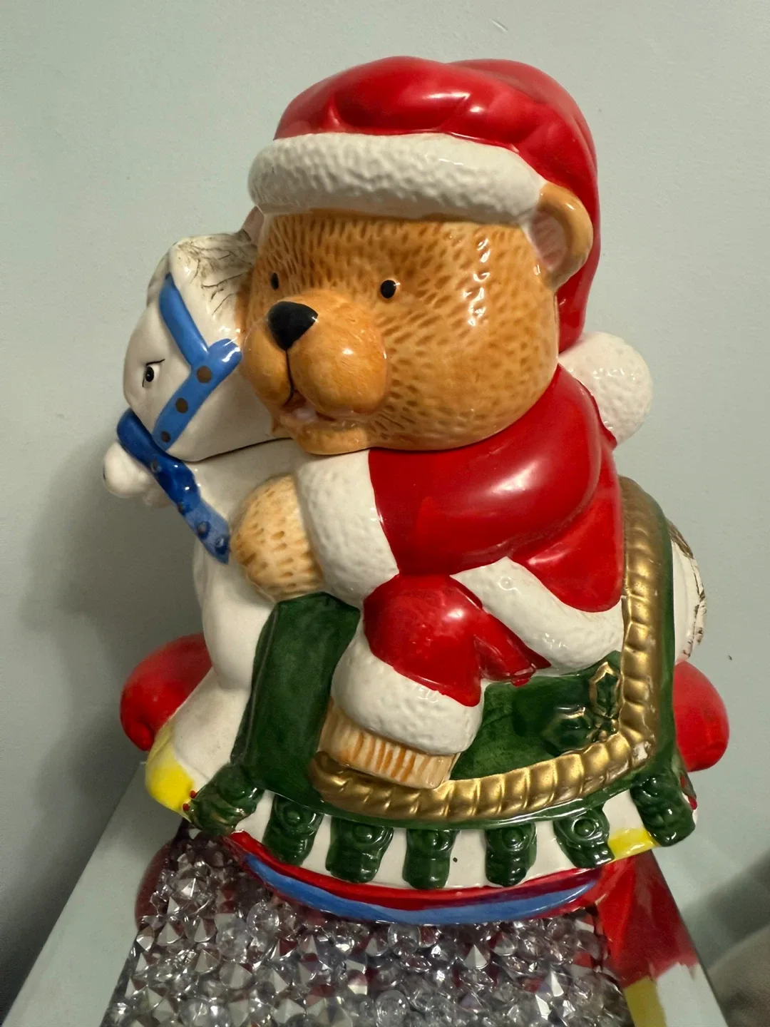 Teddy Bear Christmas Cookie Jar