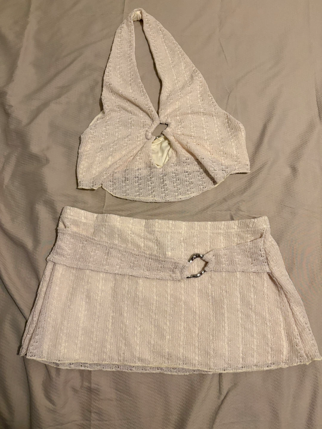 SHEIN Halter Top & Mini Skirt Set - Size L