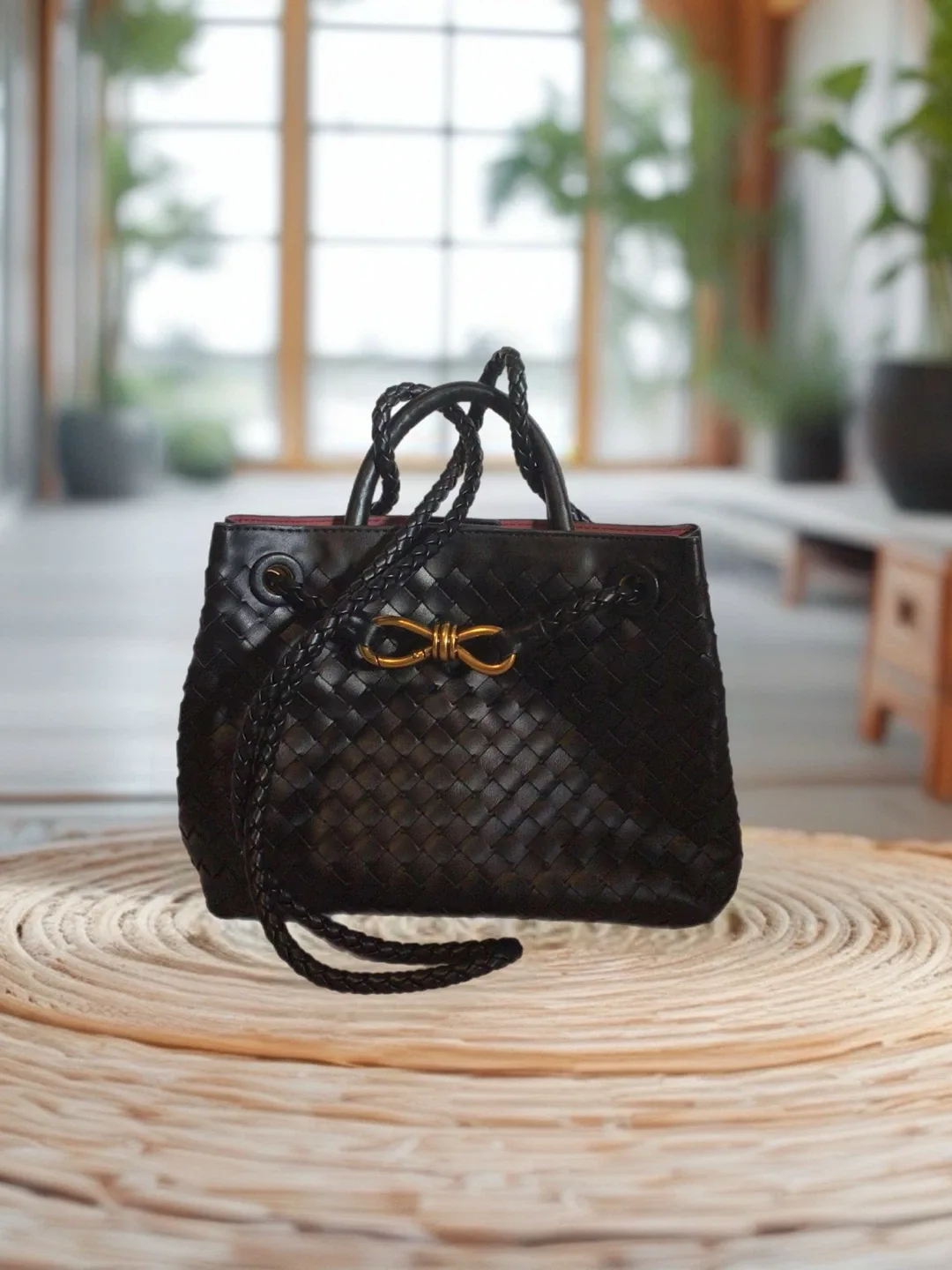 Black Leather Handbag