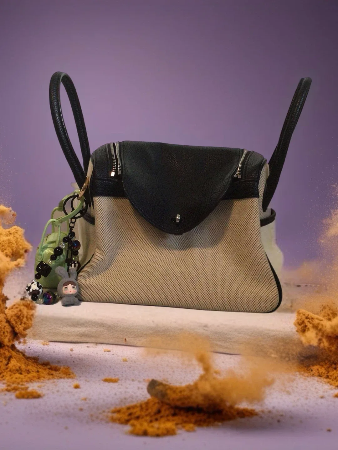 Black Zip 31 Handbag