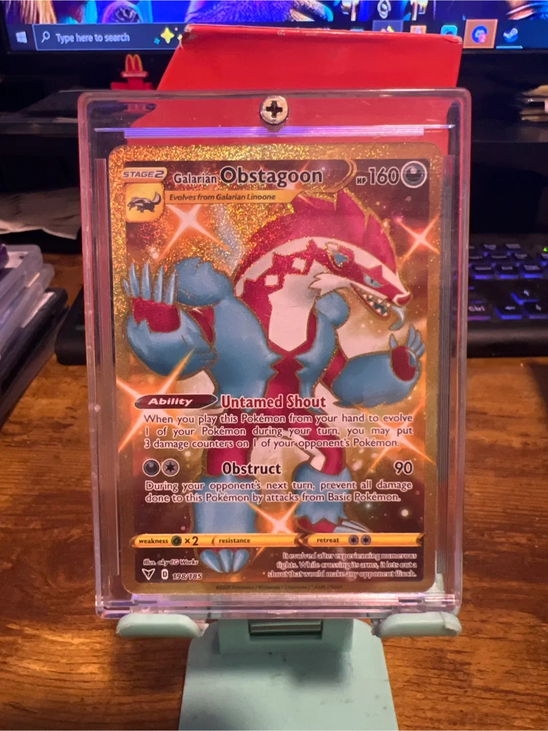 Galarian Obstagoon Pokemon Card