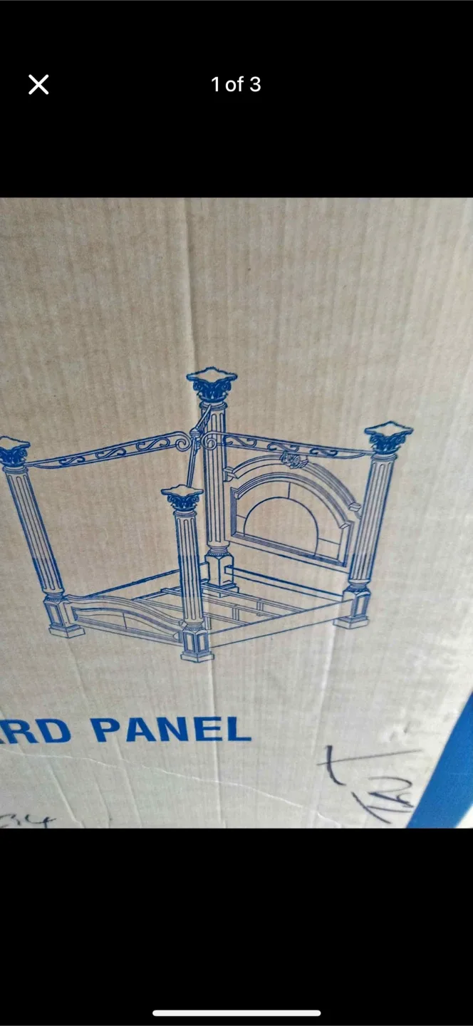 Four Poster Bed - Dark rose solid Wood