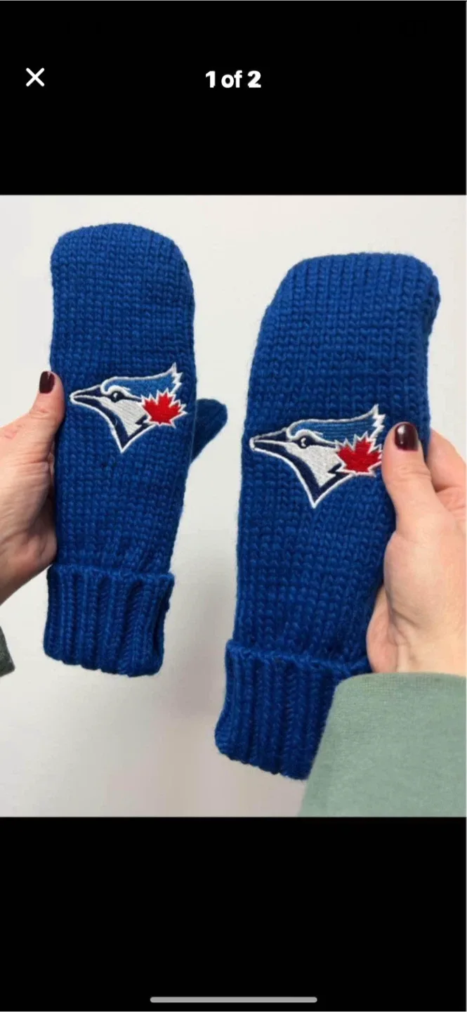Toronto Blue Jays Knit Mittens thumbnail