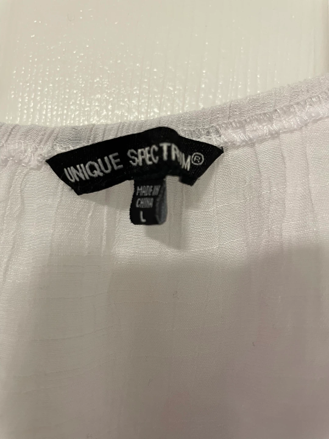 Unique Spectrum White Blouse - Size L - photo 3