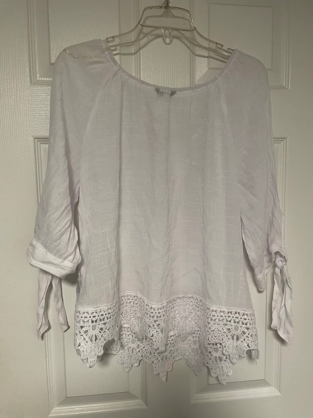 Unique Spectrum White Blouse - Size L - photo 2