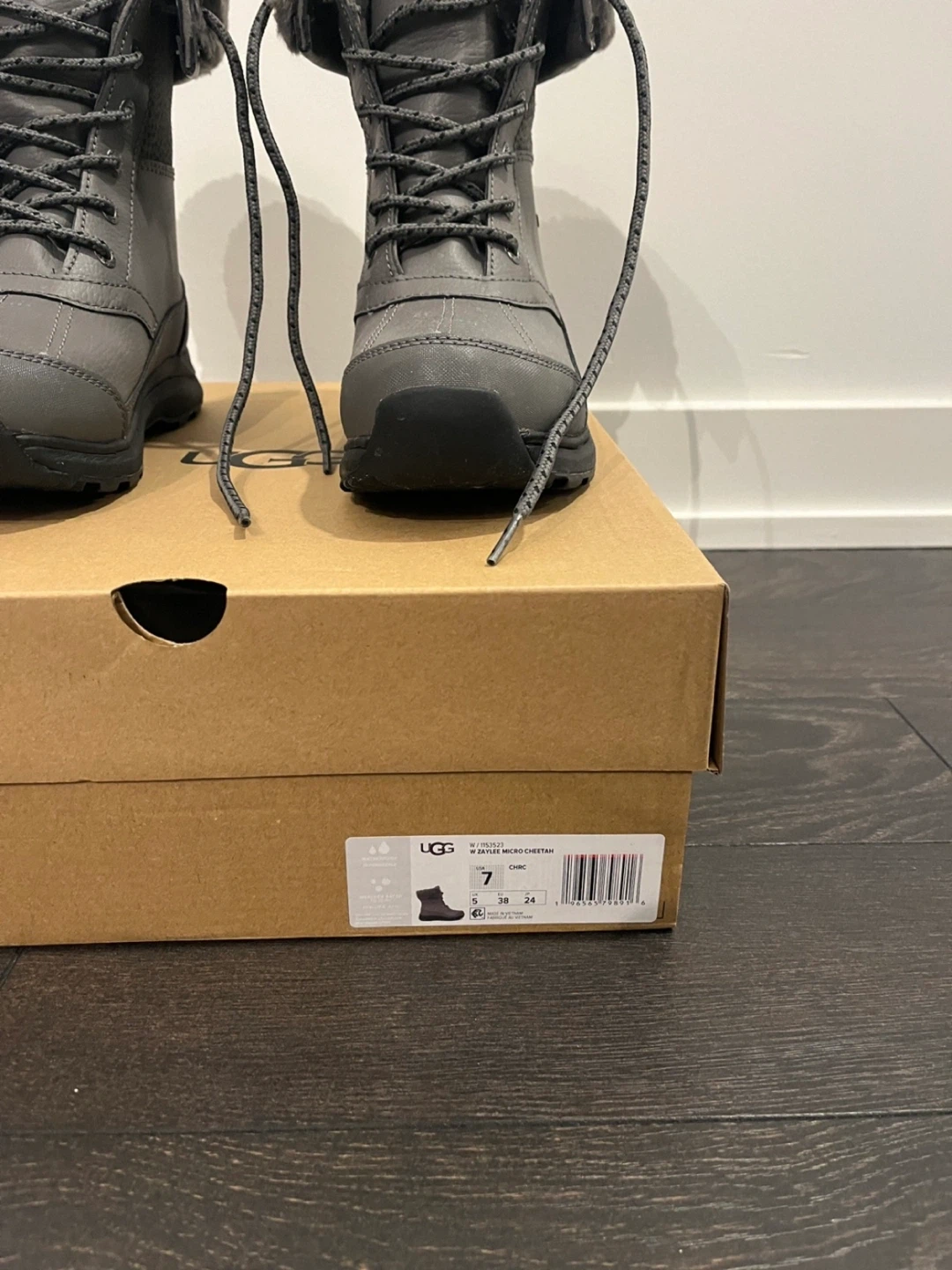 UGG Zaylee Micro Cheetach Snow Boots in Grey - photo 4