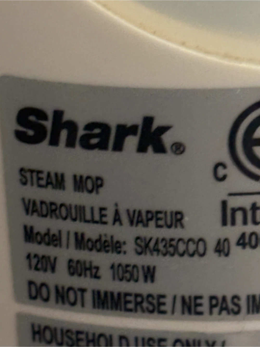Shark Steam Mop - Model SK435CCO - photo 3