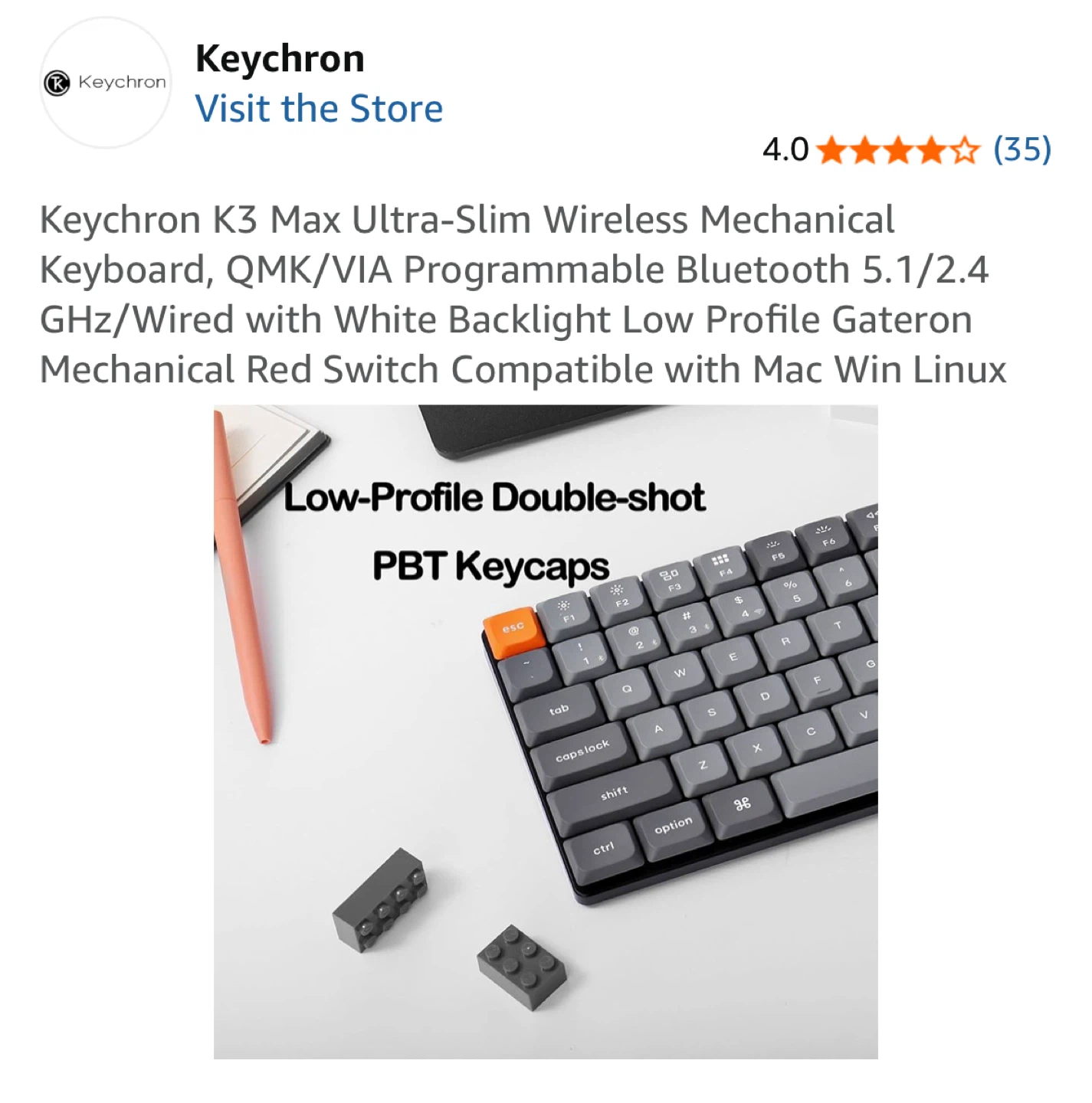 Keychron K3 Max Ultra-Slim Wireless Mechanical Keyboard - photo 3