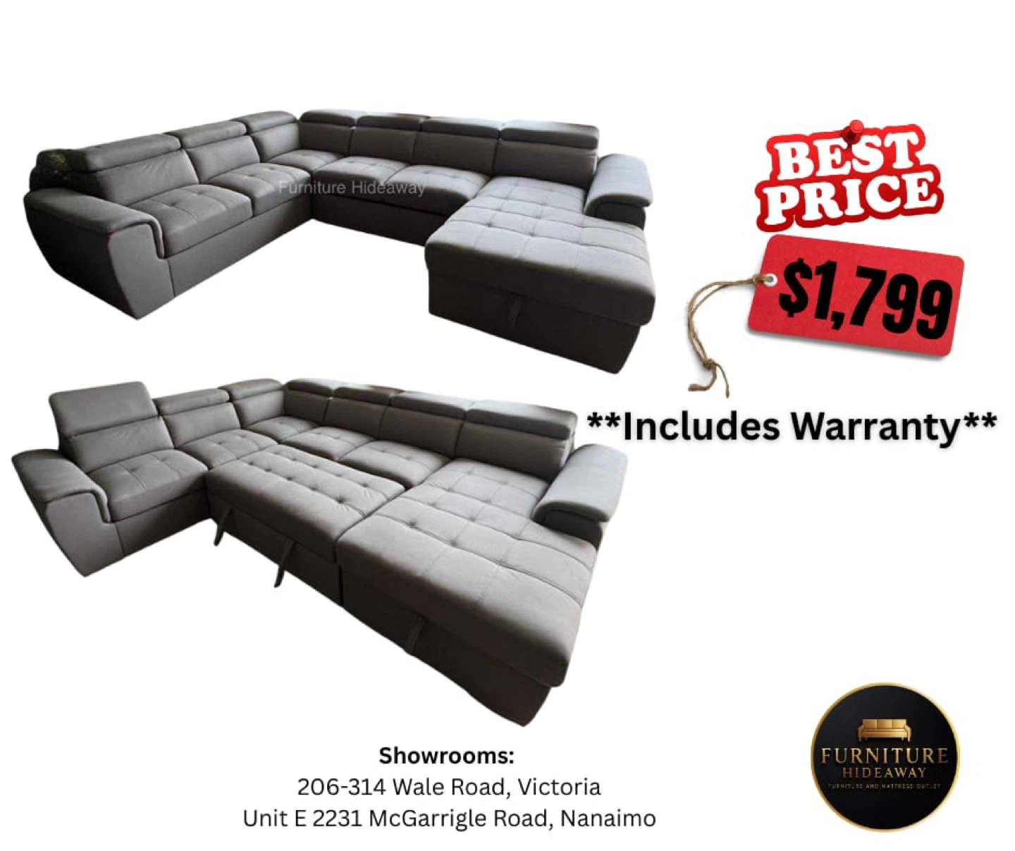 Large Queen Size Sectional Sleeper Sofa— ON SALE NOW‼️ - photo 4