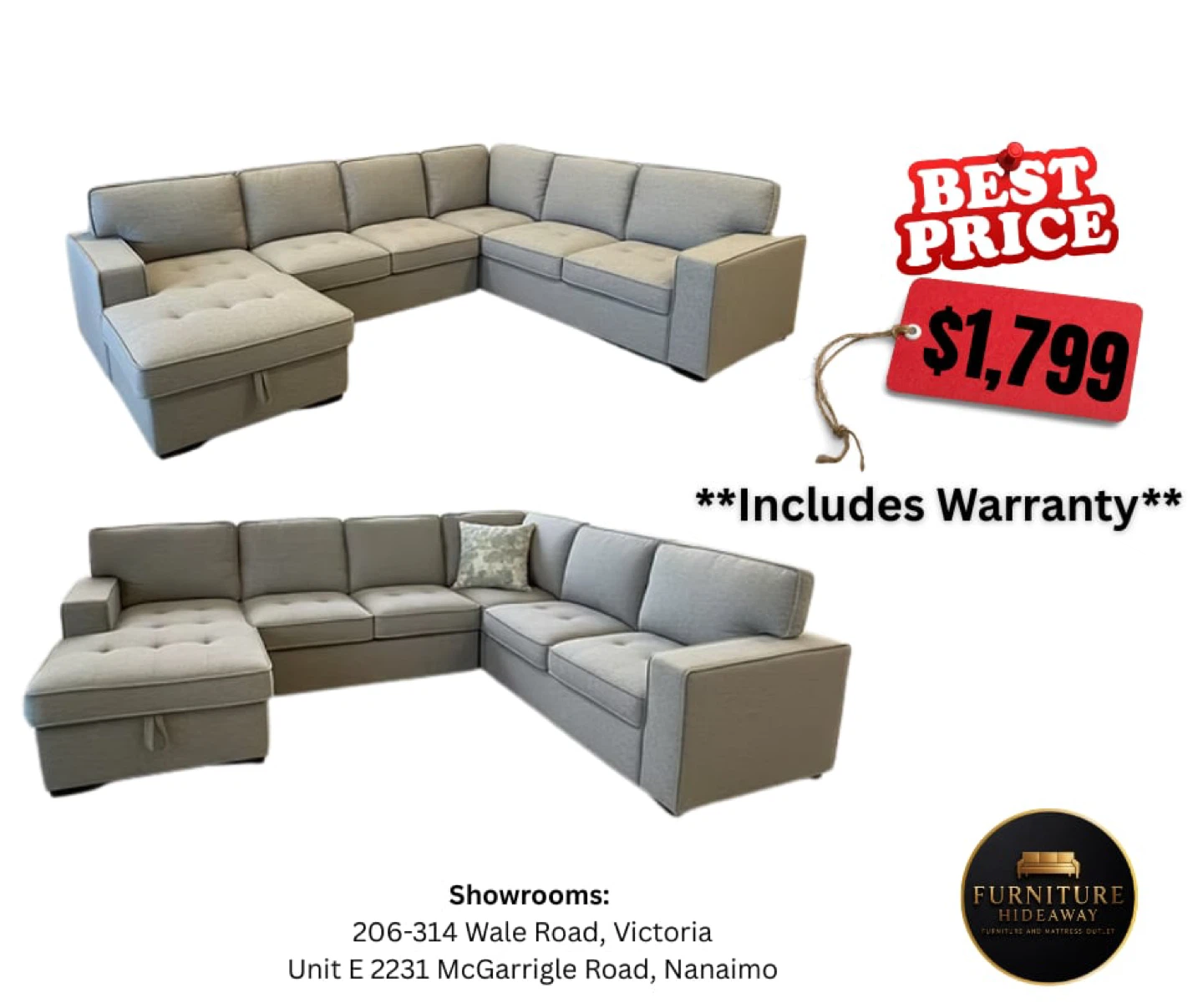 Large Queen Size Sectional Sleeper Sofa— ON SALE NOW‼️ - photo 3