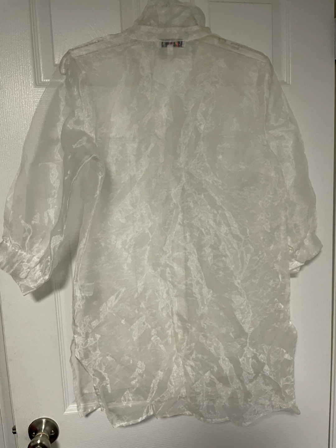 LOVE J. White Sheer Blouse - Size S - photo 3
