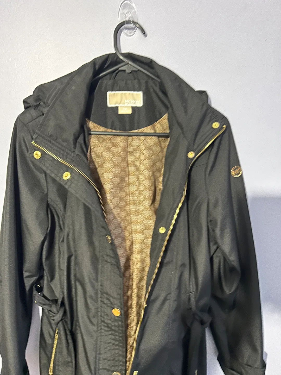 Michael Kors Black Raincoat Winter Wear image indicator(2)