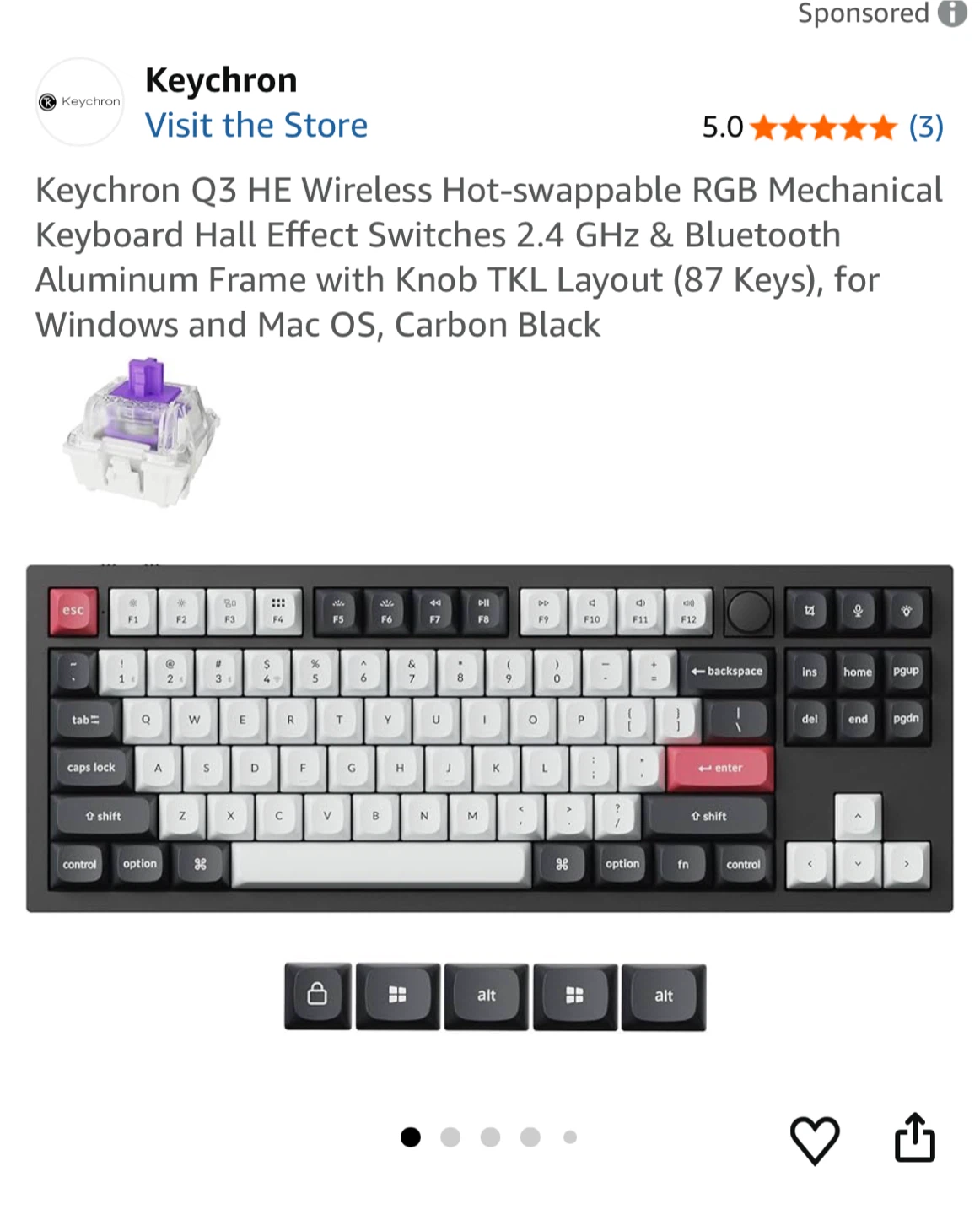 Keychron Q3 HE Wireless Mechanical Keyboard