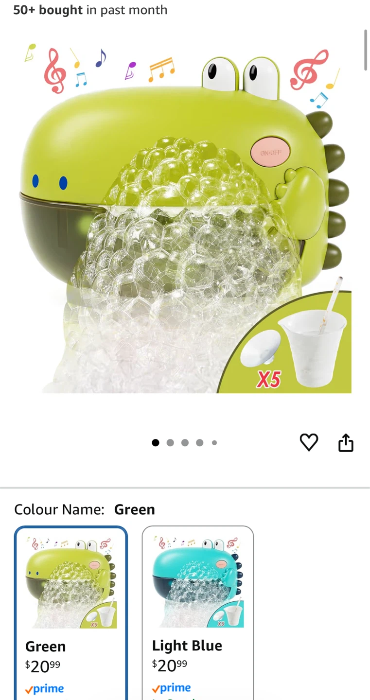 New Dinosaur Bubble Machine Bath Toy - photo 3