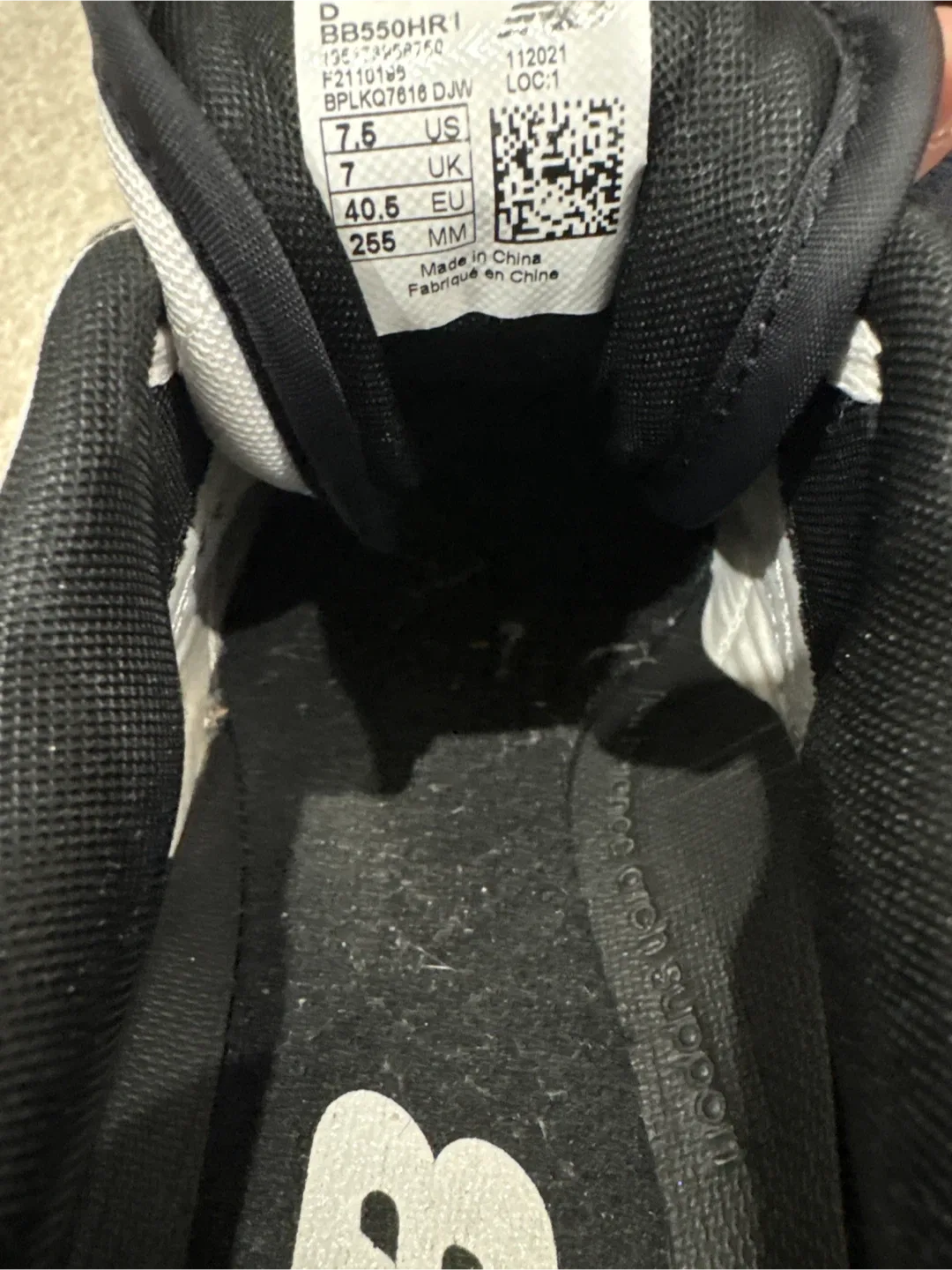 New Balance 550 White/Red, US 7.5 M image indicator(4)