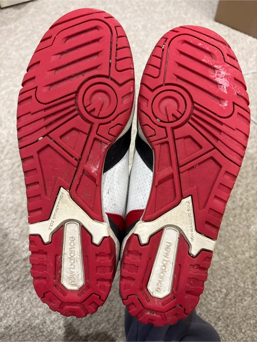 New Balance 550 White/Red, US 7.5 M image indicator(5)