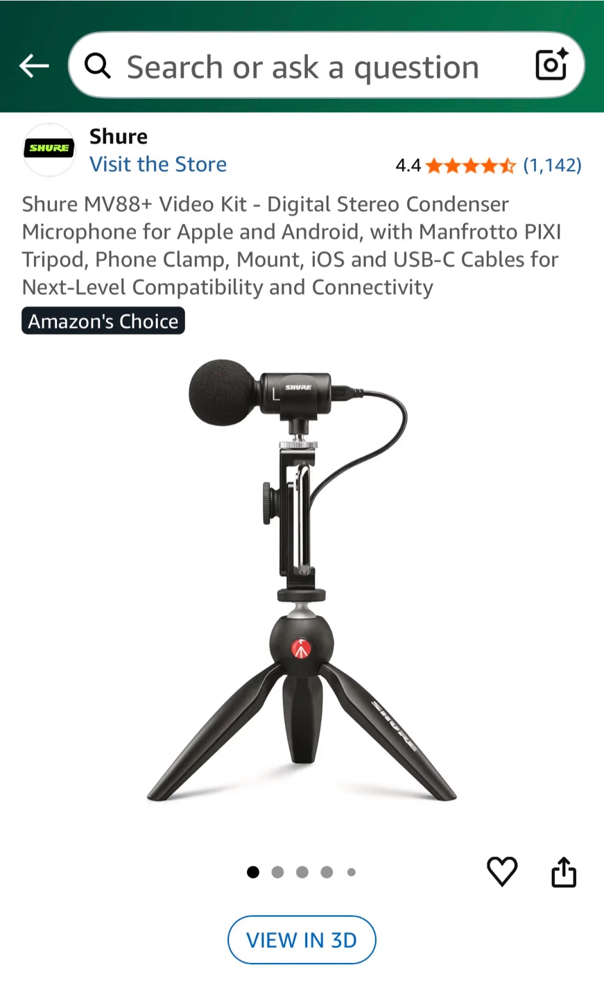 Shure MV88+ Video Kit