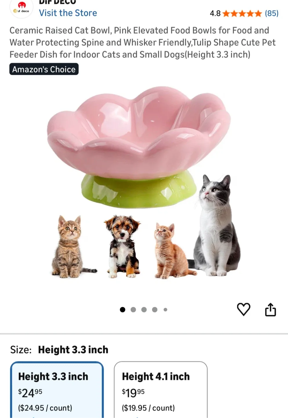 Ceramic Raised Cat Bowl