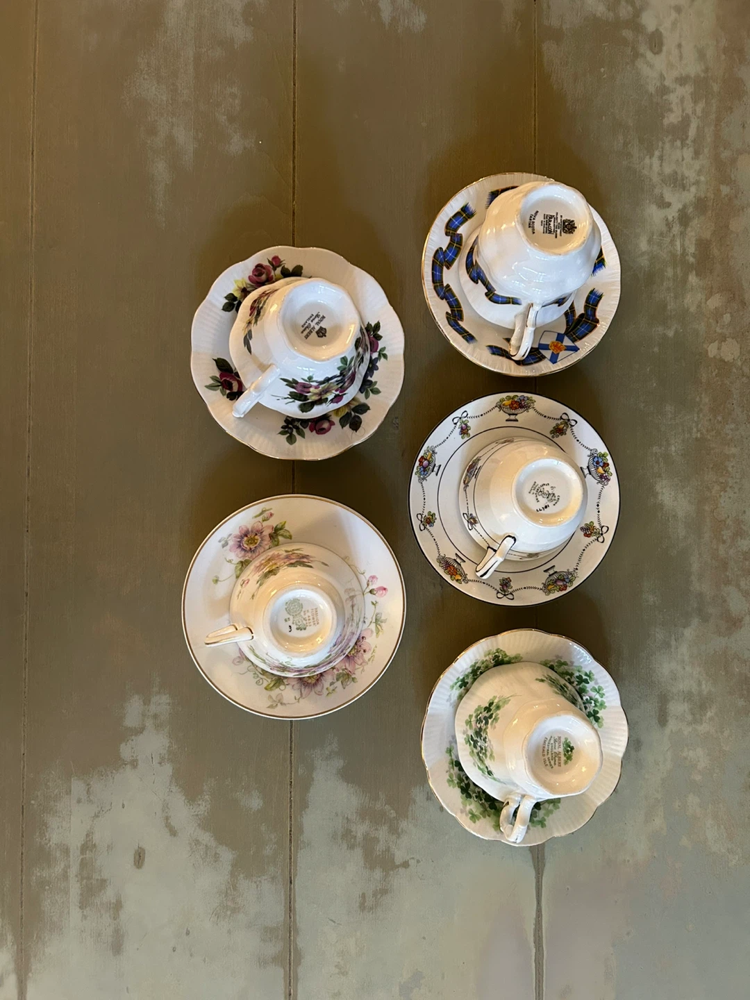 Tea Cups and Saucers (5 sets)