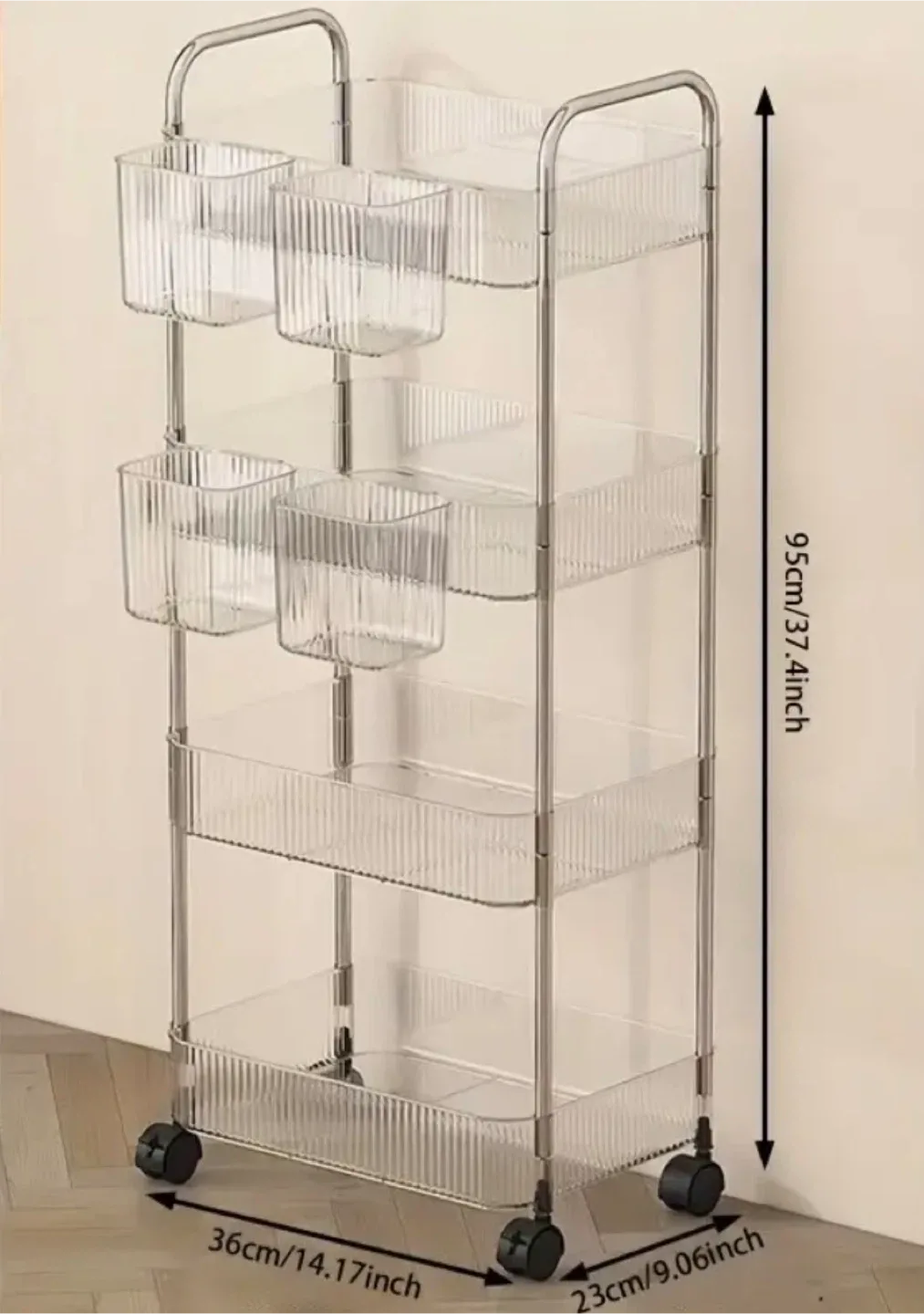 Rolling Cart with wheels (Brand new in box) image indicator(6)