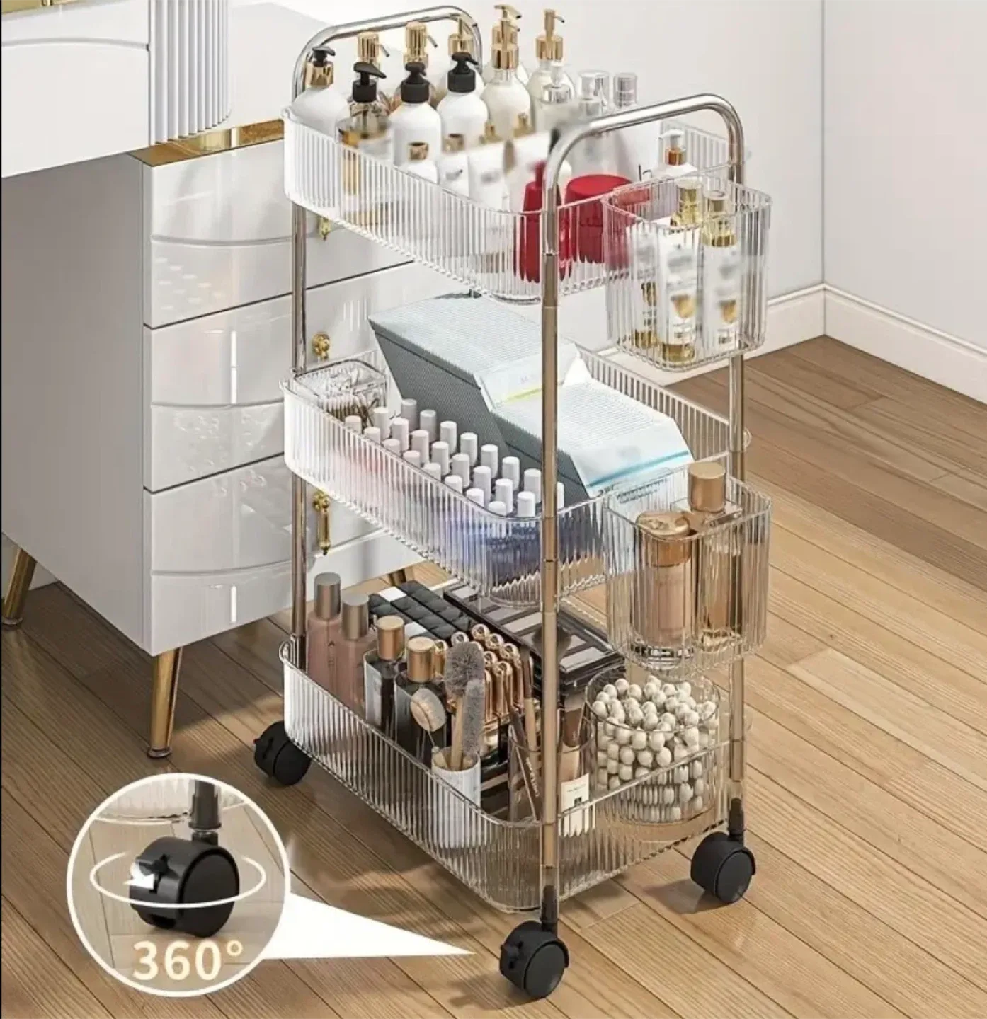 Rolling Cart with wheels (Brand new in box) image indicator(2)