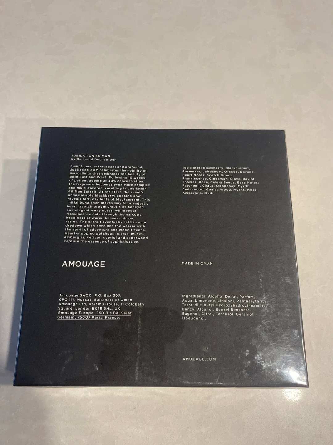 Amouage Jubilation 40 Man 100ml Extrait – New in Box image indicator(9)