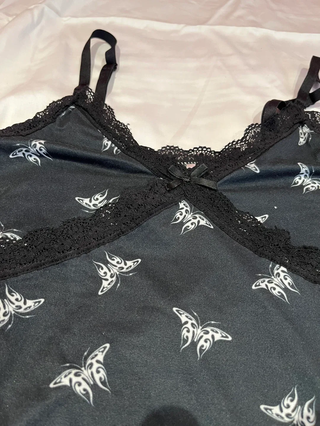 H&M Divided Black Butterfly Dress - Size XS image indicator(2)
