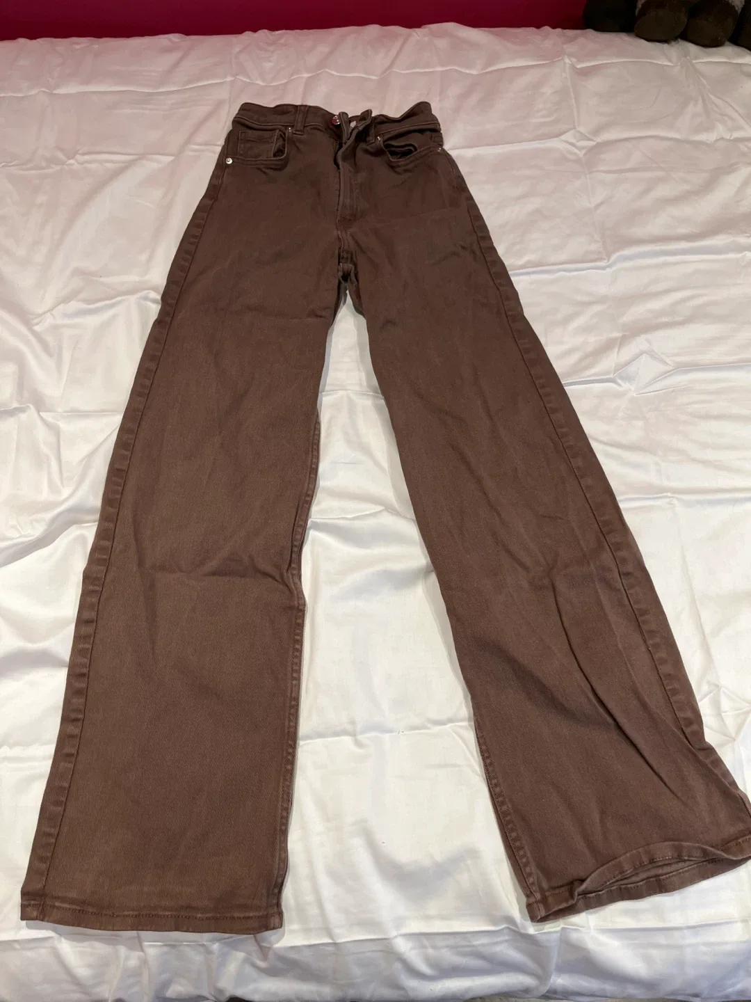 H&M Brown Wide Leg Jeans - Size 2