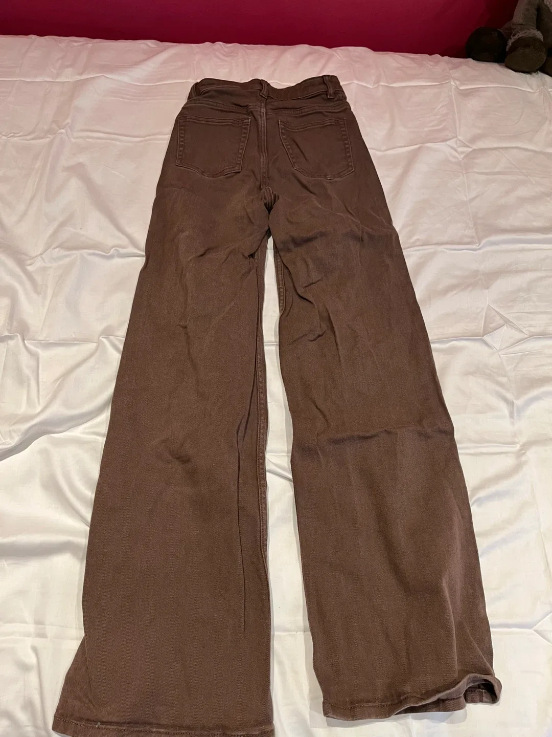 H&M Brown Wide Leg Jeans - Size 2 image indicator(4)