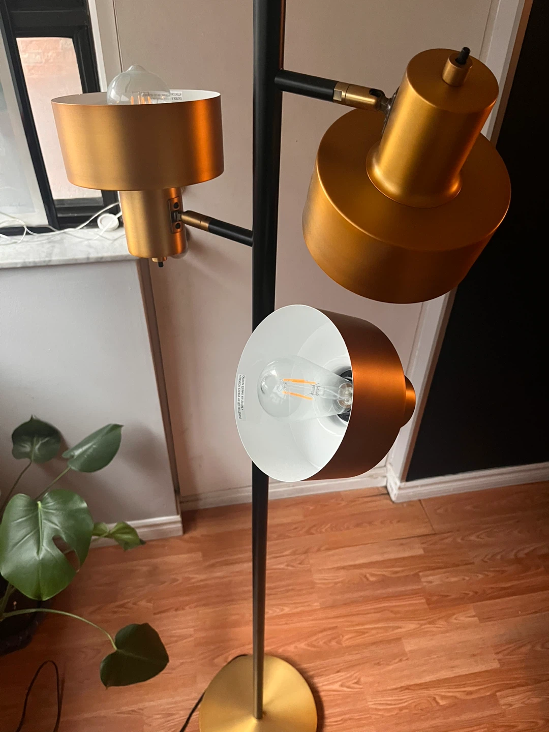 Gold & Black Floor Lamp