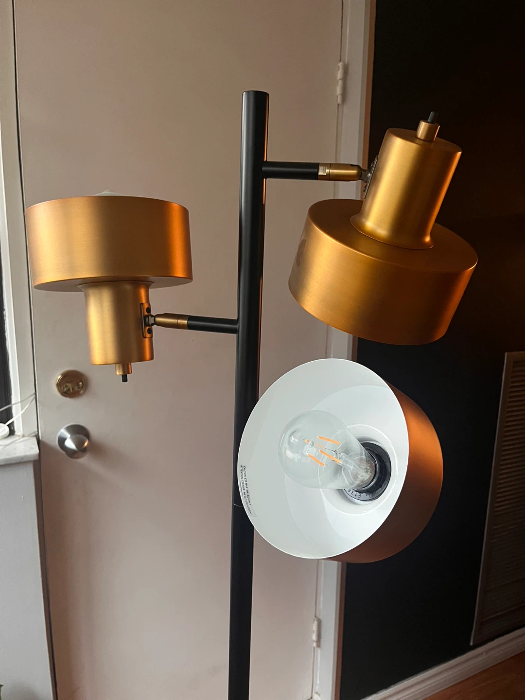 Gold & Black Floor Lamp - photo 2