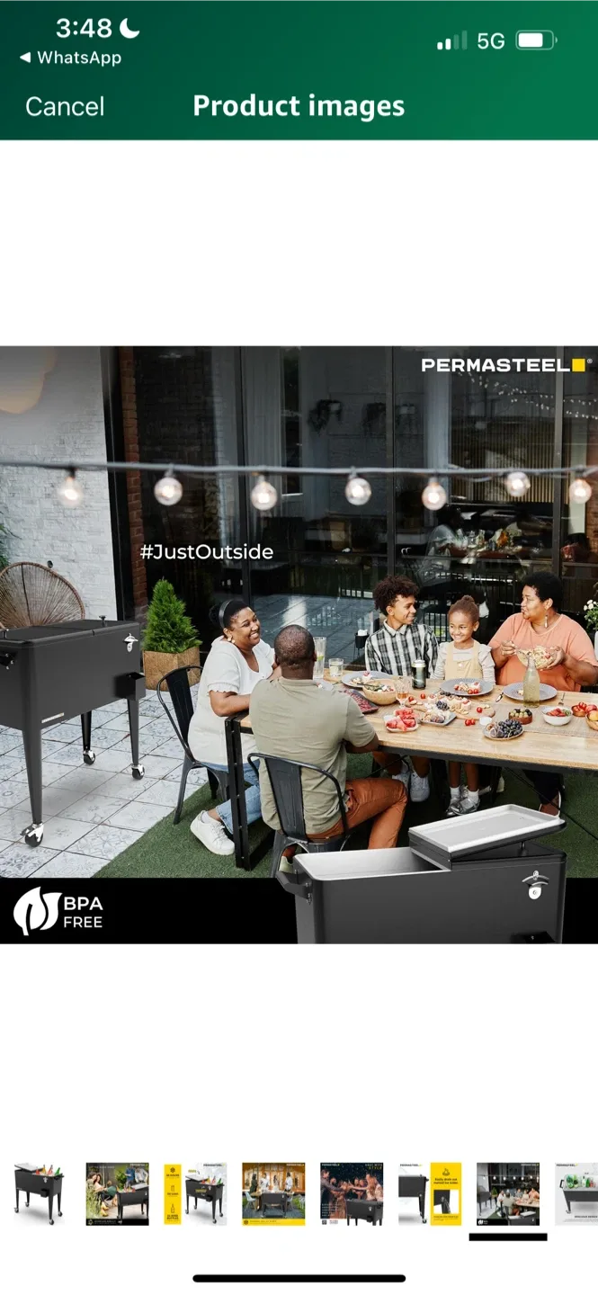 New PERMASTEEL Rolling Party Cooler image indicator(7)