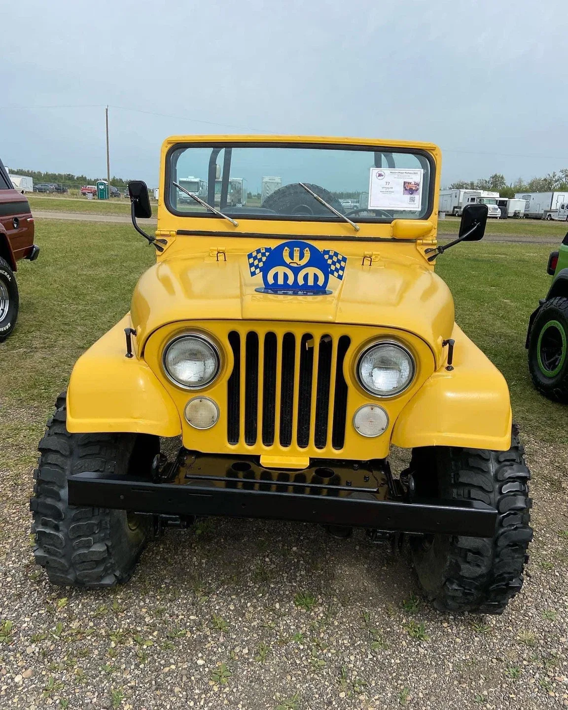 Vintage Yellow Jeep CJ-5