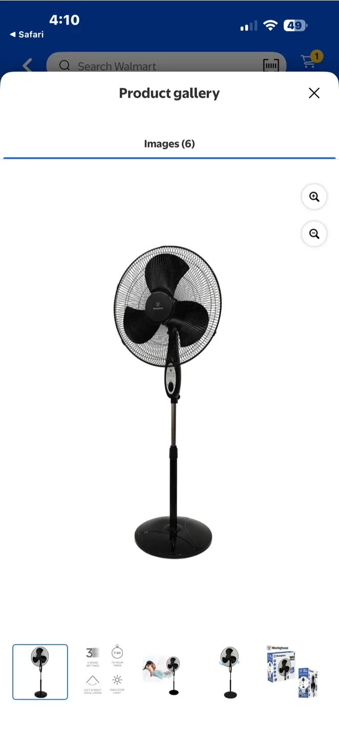 Westinghouse Stand Fan with Remote 18inch