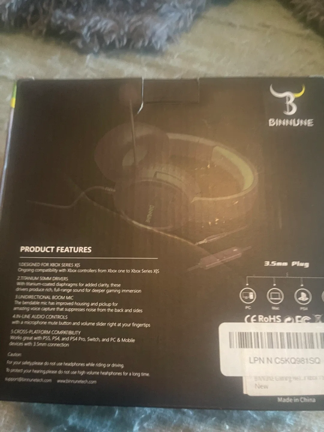 BINNUNE BG02 Gaming Headset - Like New! image indicator(4)