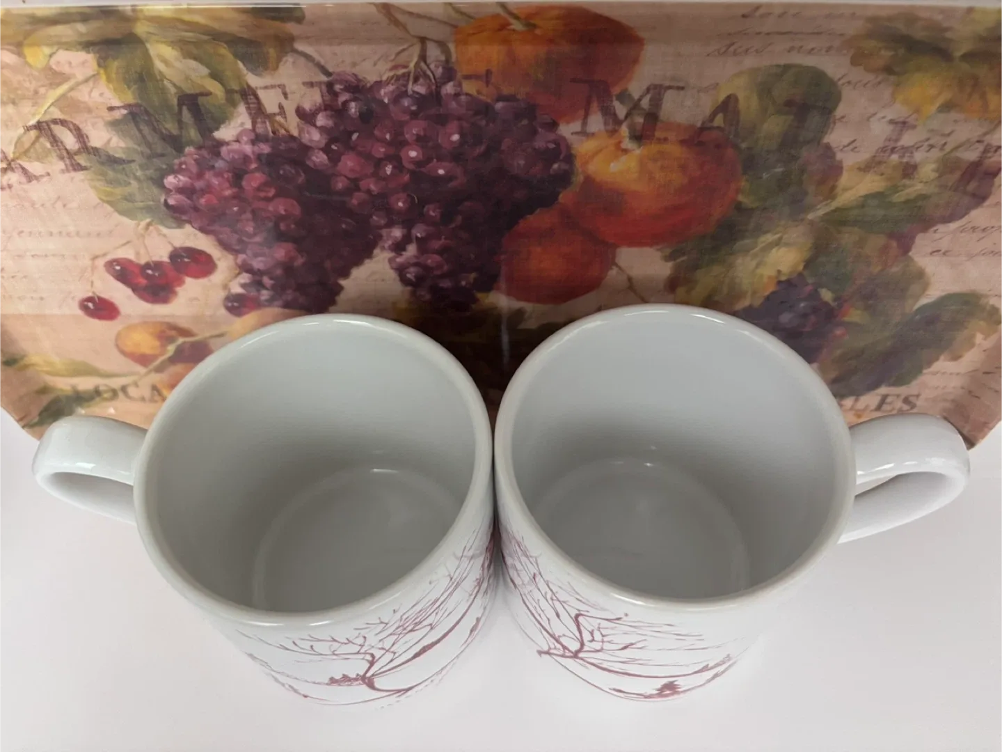 Juliska winter frolic 12 oz ruby mugs - set of 2 image indicator(2)