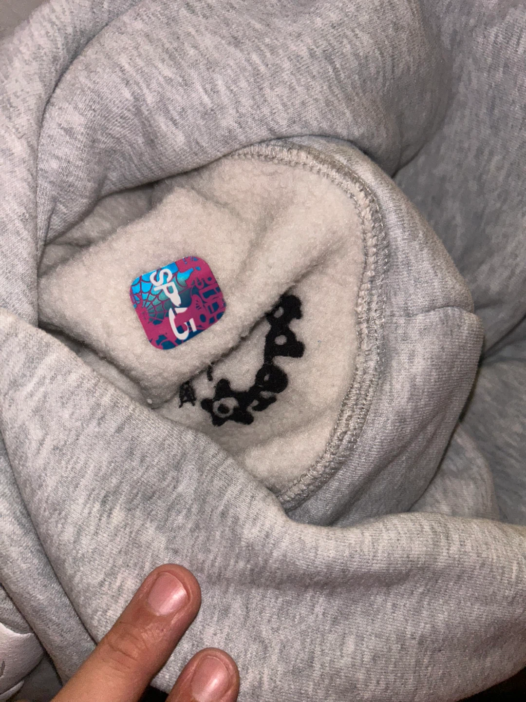 Sp5der OG Web Heather Grey Hoodie (Size L) - photo 2