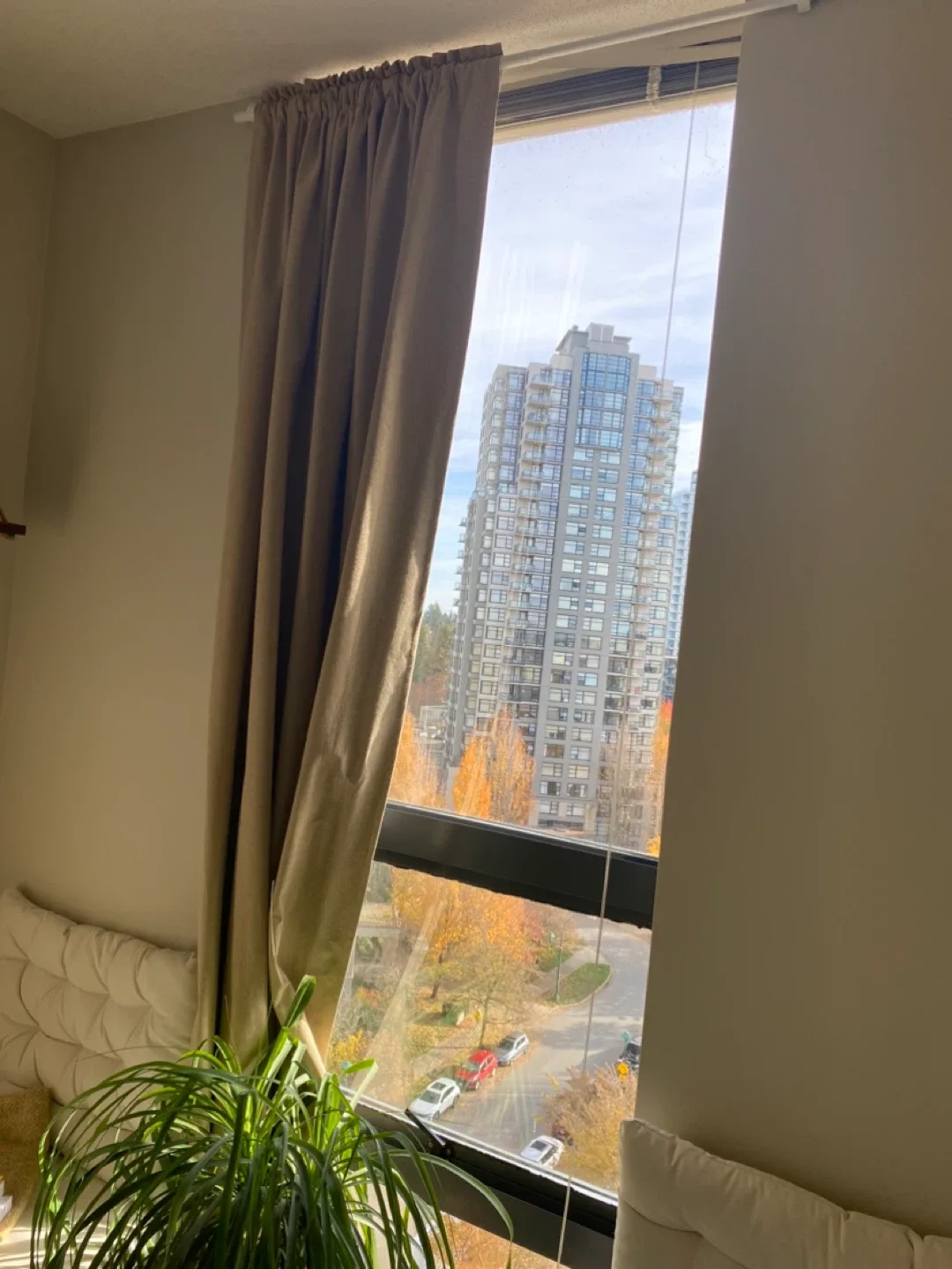 4 Blackout Beige Curtains + 3 Curtain Rods/bracket (white) image indicator(2)