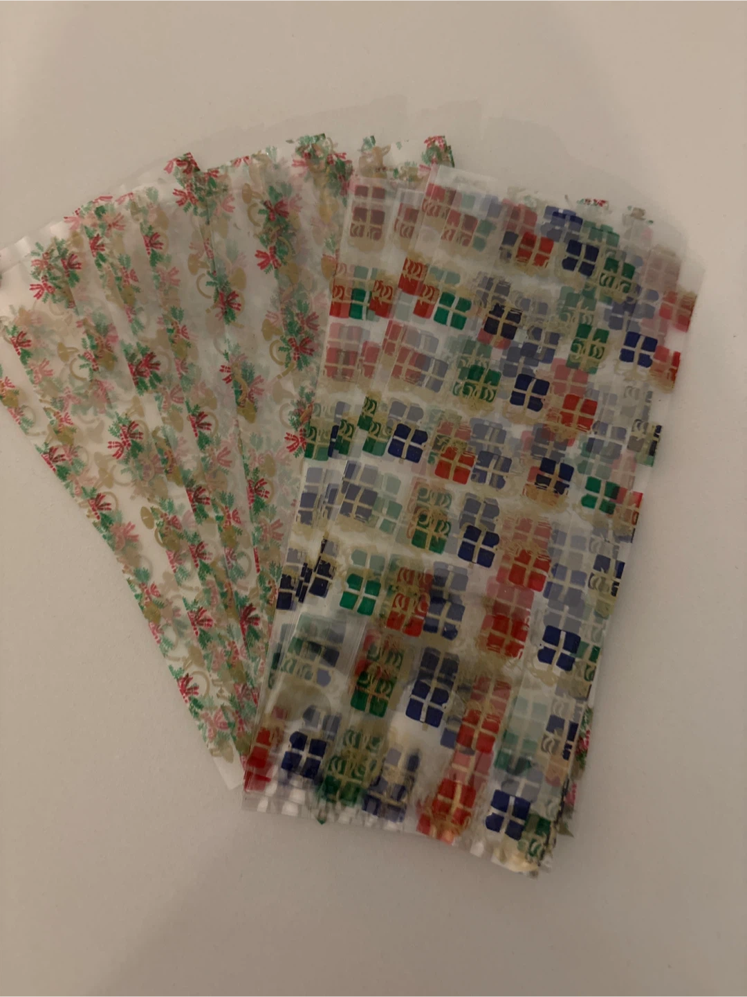 Clear Christmas Gift Bags - small