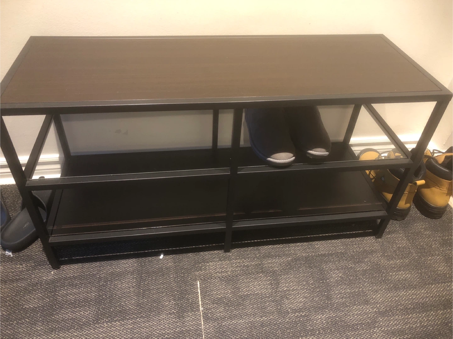 Brown & Black Shoe Rack